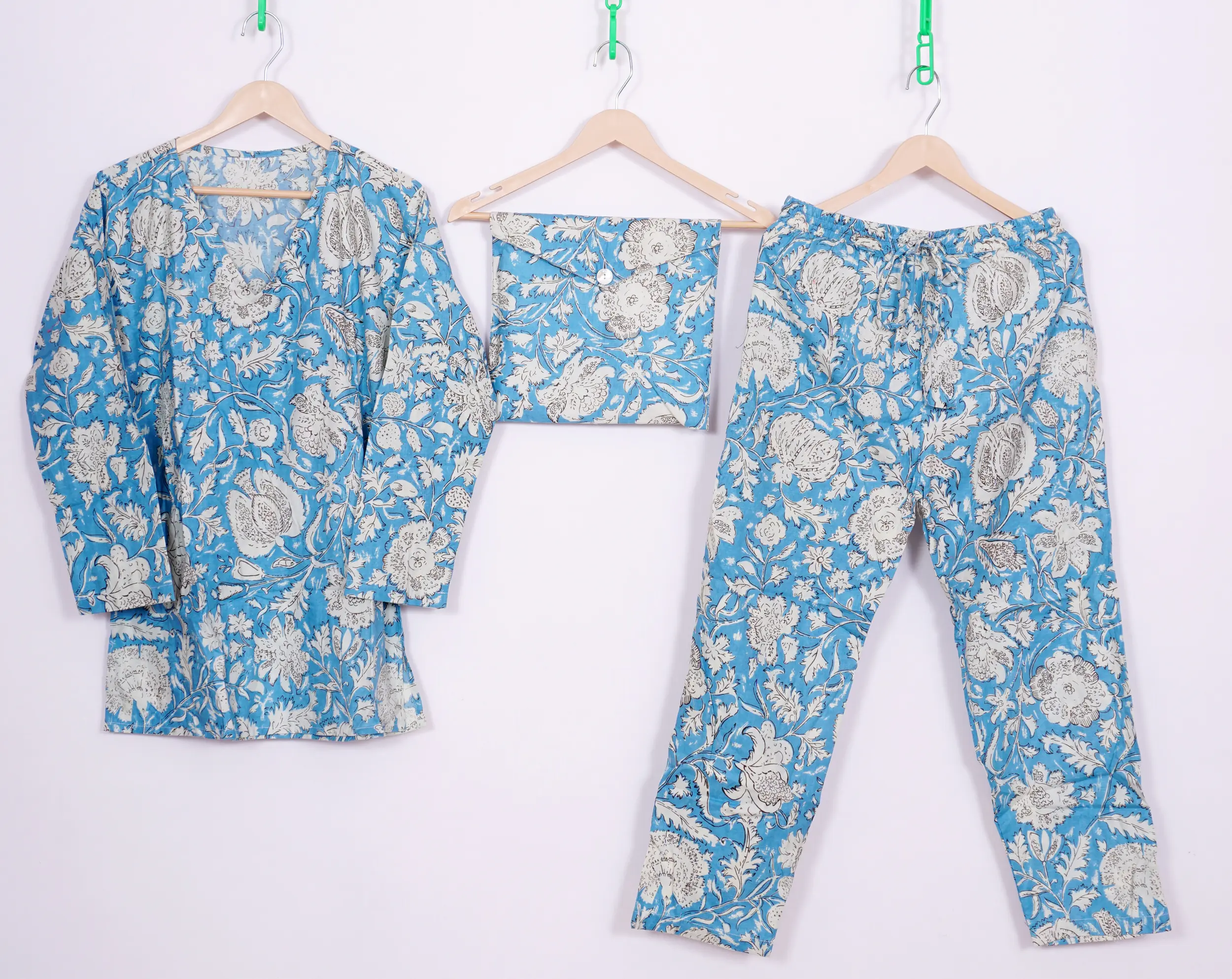 Comfortable V-neck cotton night suit for sleeping and lounging