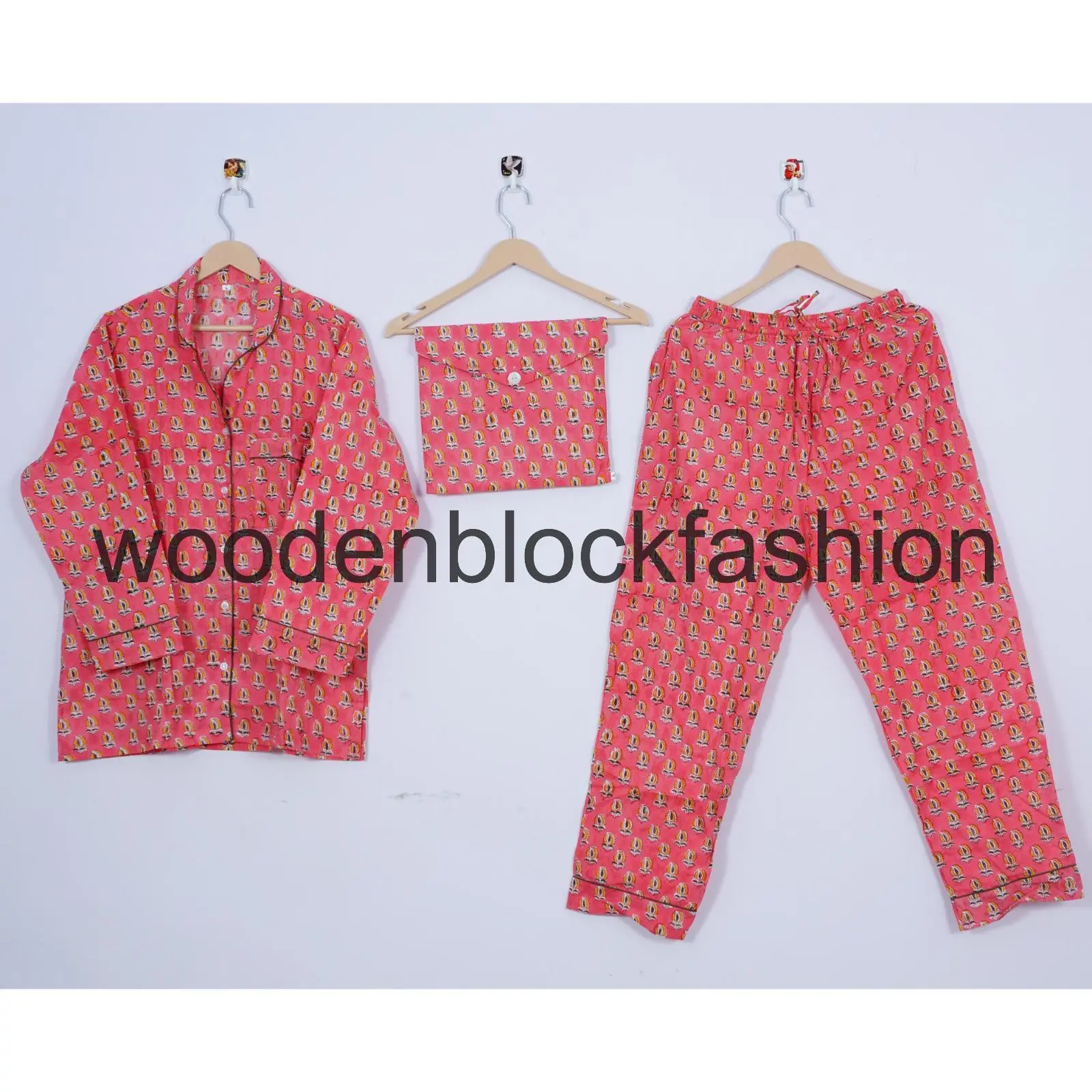 Indian Cotton Pajama Set, Women Payjama Suit