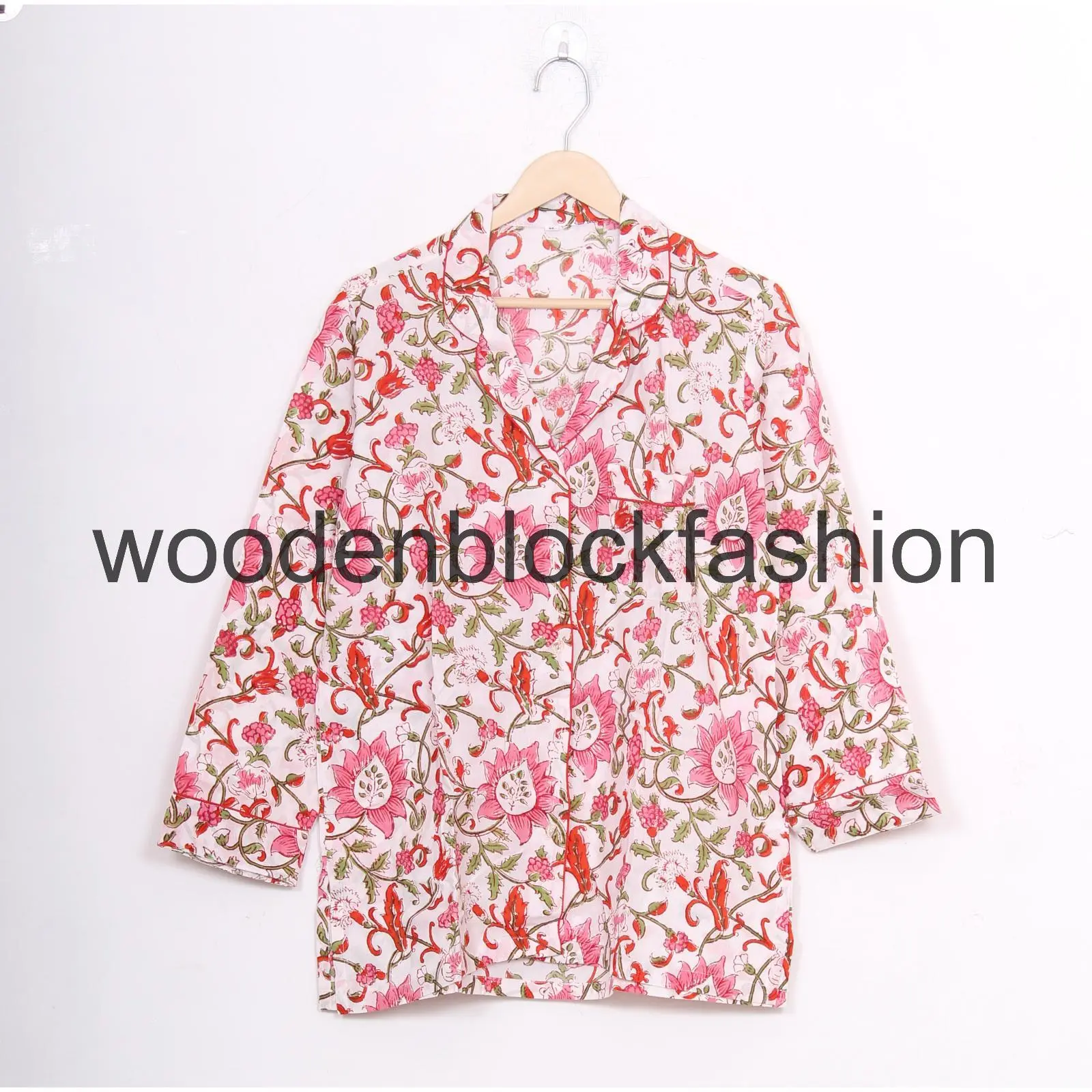 Handmade Cotton Pajama Suit All-Day Comfort Hand Block Cotton PJ Set