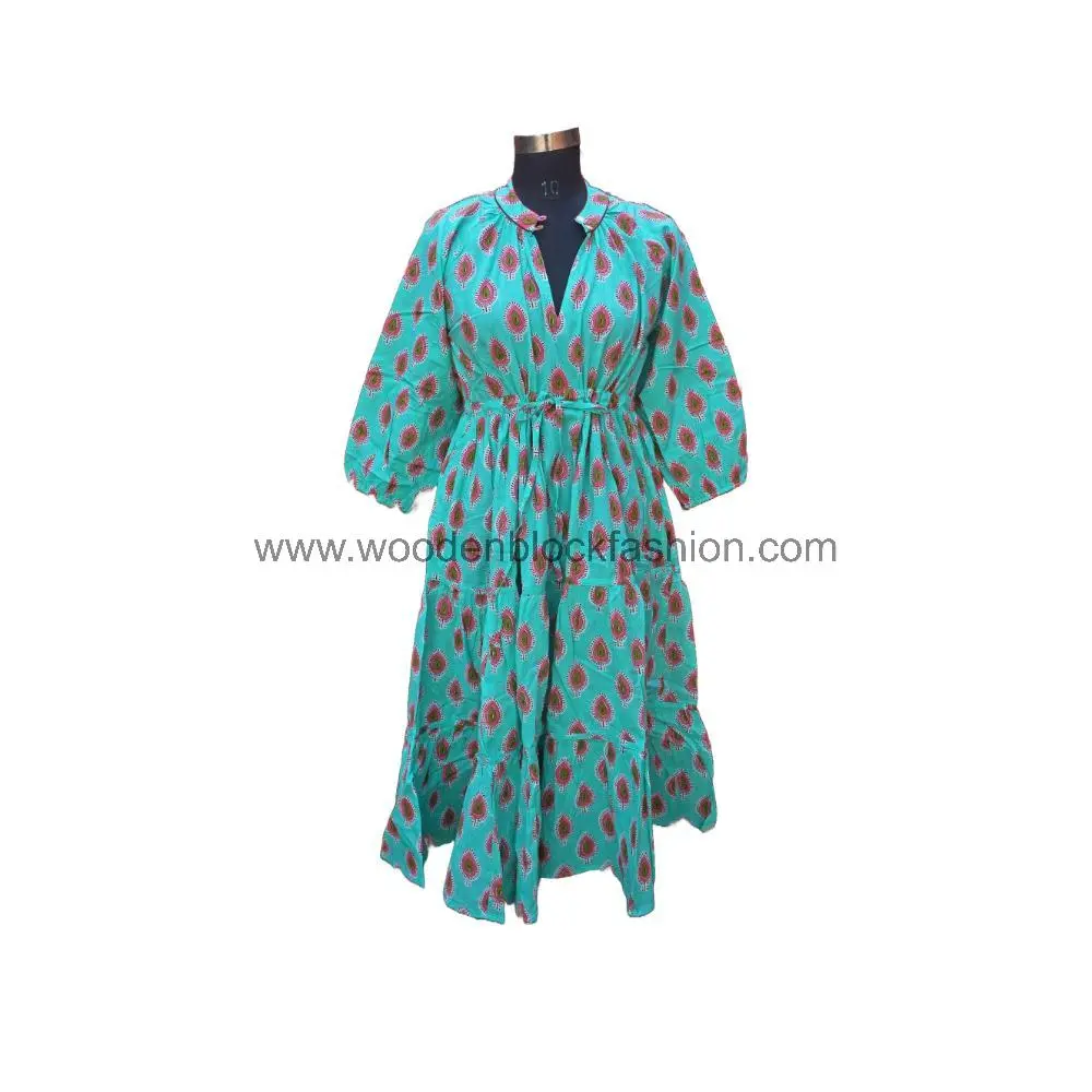 Everyday Wear Cotton Block Print Dress