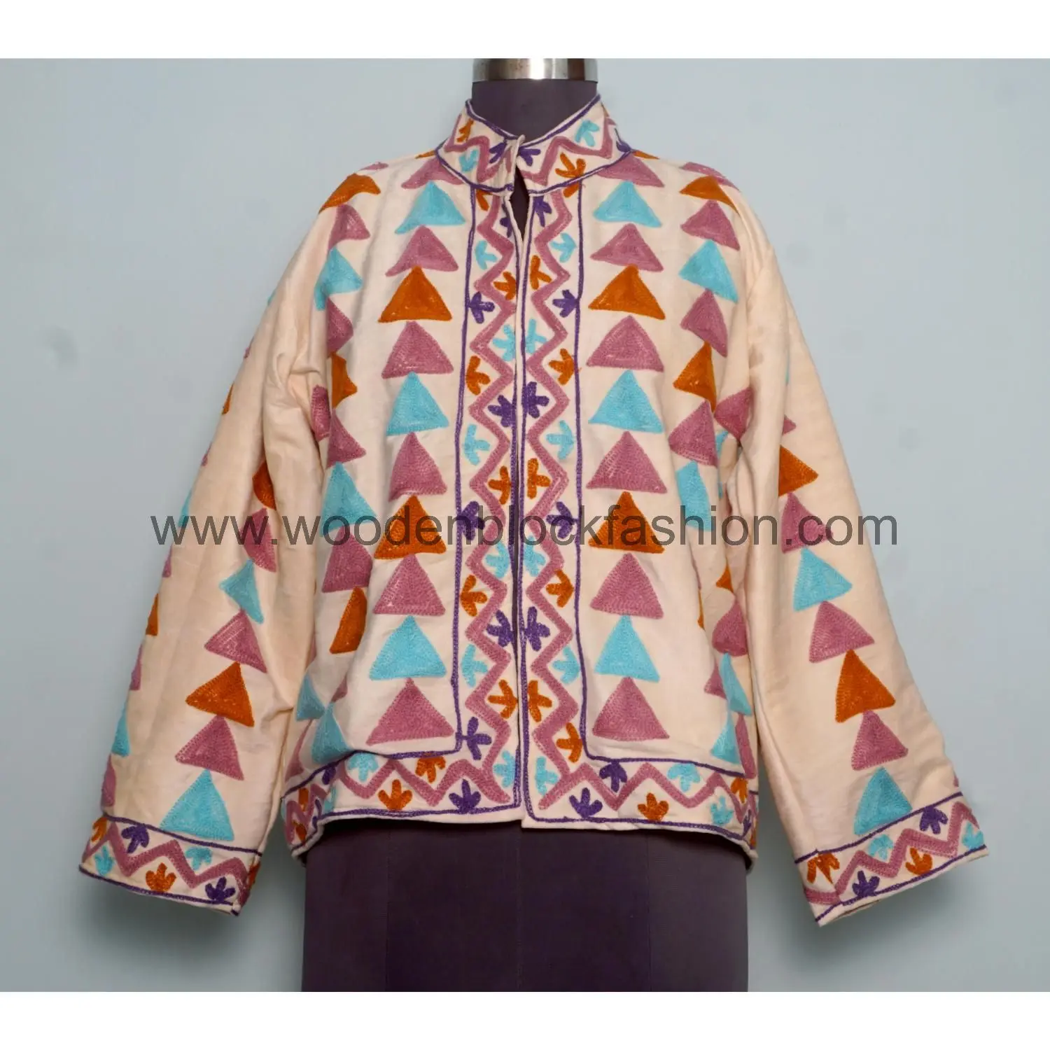 Handmade Velvet Suzani Jacket – Boho Indian Coat for Women