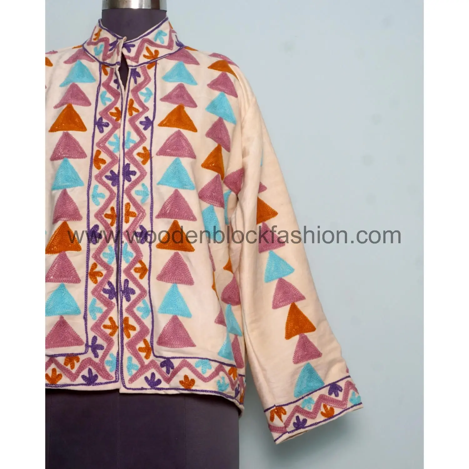 Handmade Velvet Suzani Jacket – Boho Indian Coat for Women
