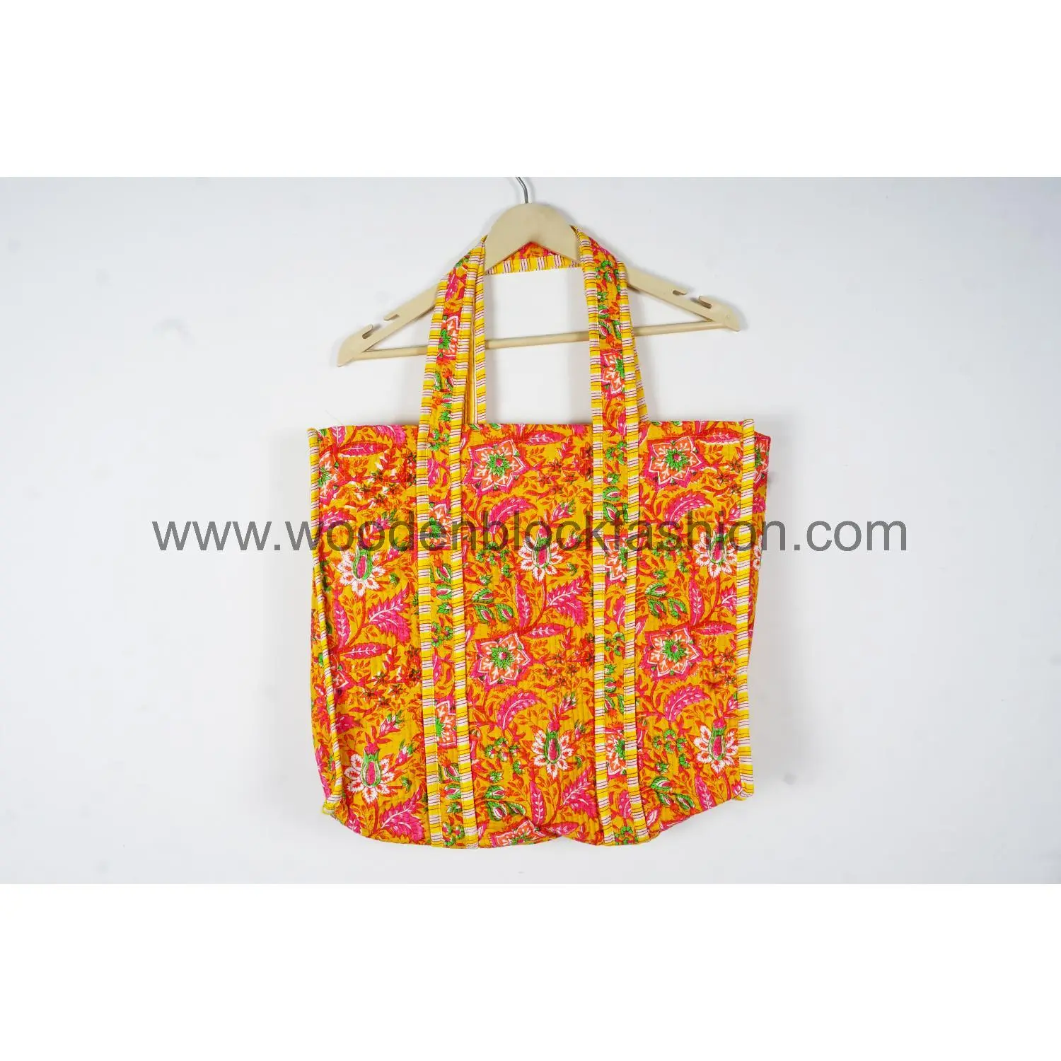 Indian Handcrafted Quilted Cotton Tote for Women