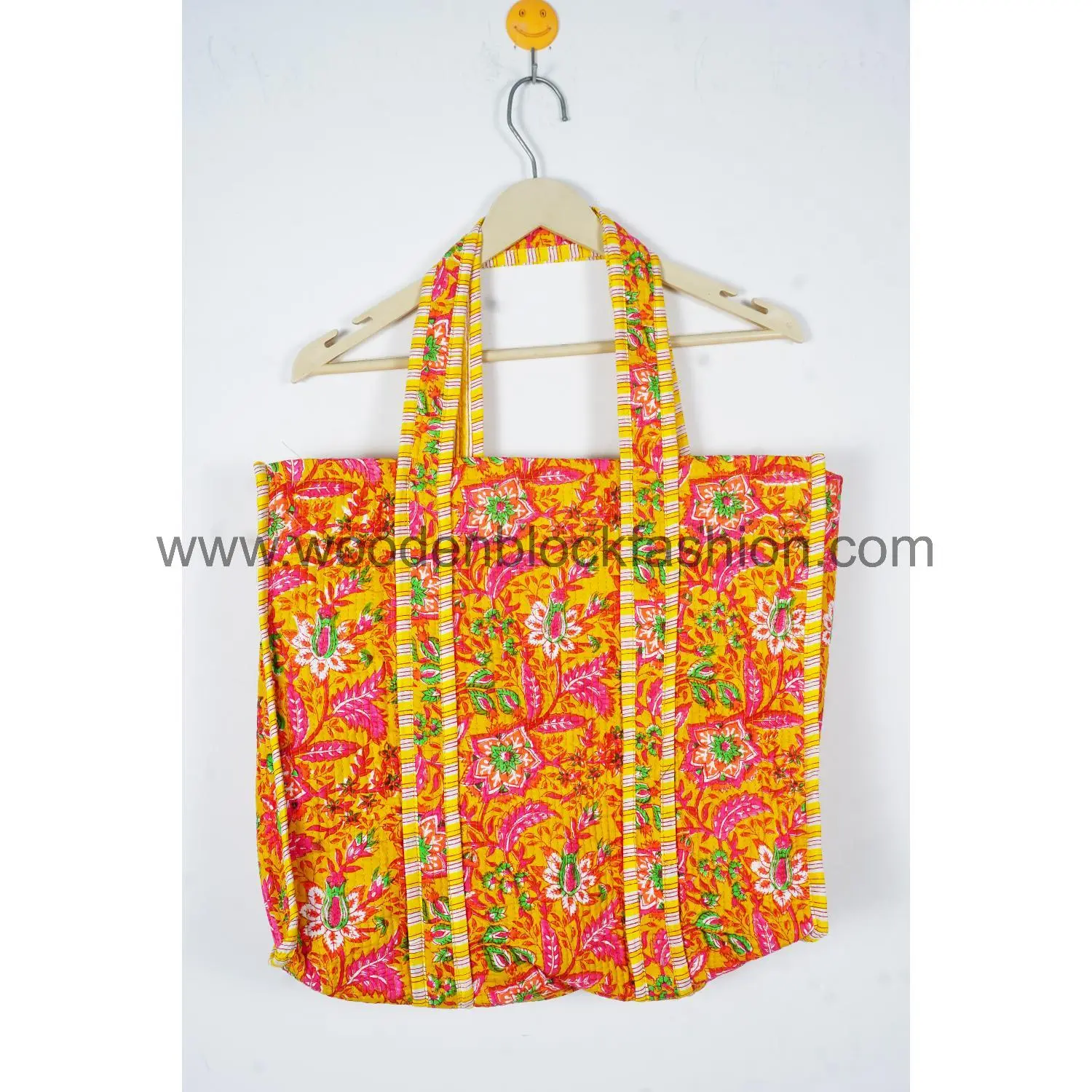 Indian Handcrafted Quilted Cotton Tote for Women