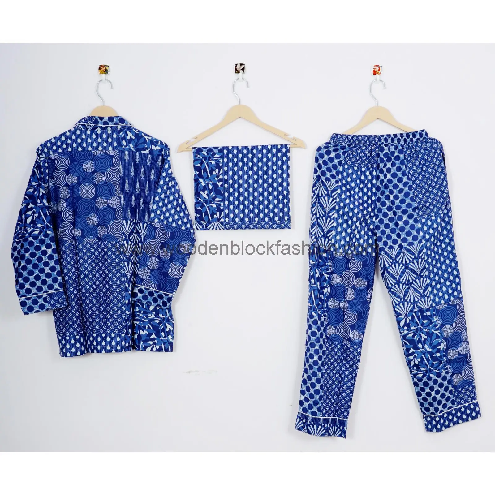 100% Pure Cotton Pajama Suit, Breathable Lounge Wear Set