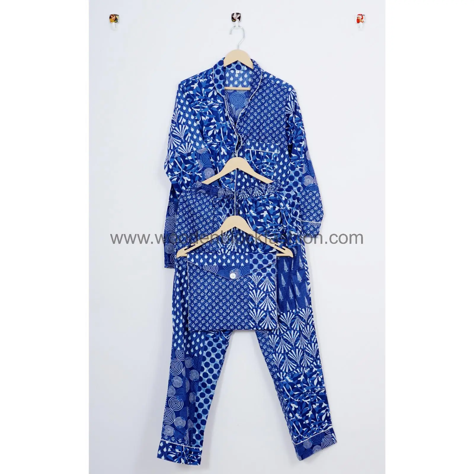 100% Pure Cotton Pajama Suit, Breathable Lounge Wear Set
