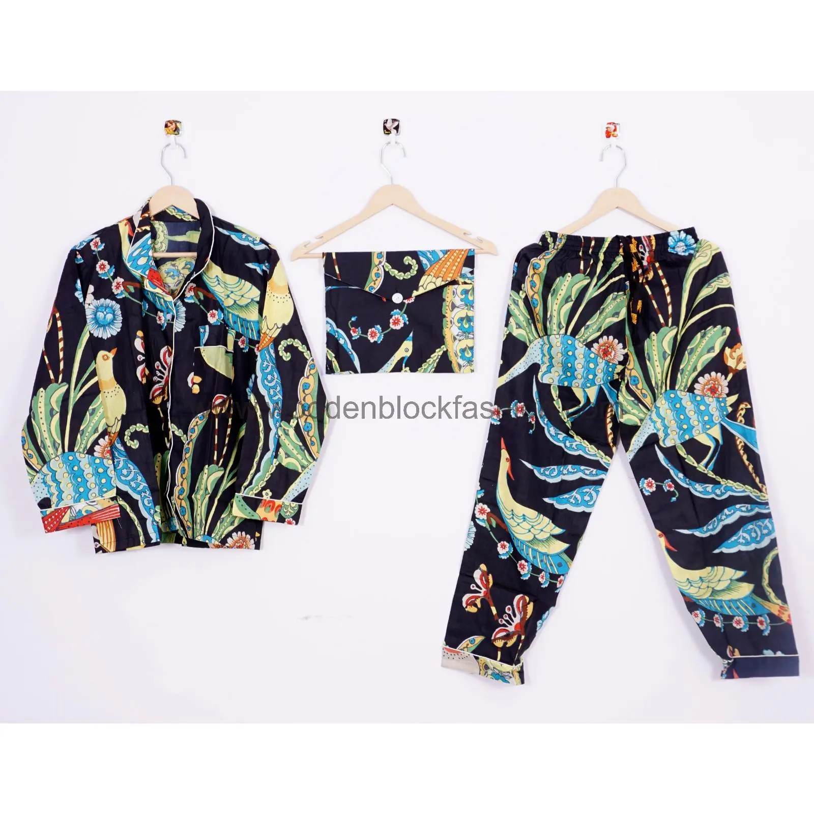 Handmade Casual Sleepwear Set, Indian Cotton Pajama Suit