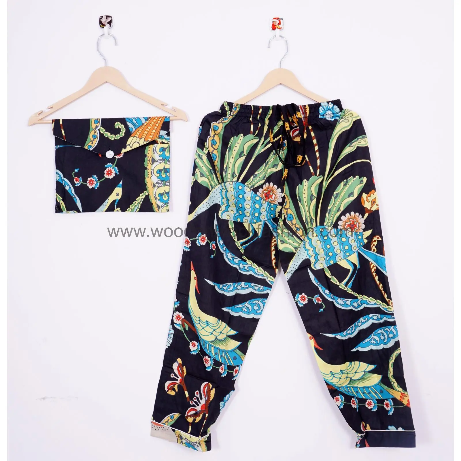 Handmade Casual Sleepwear Set, Indian Cotton Pajama Suit