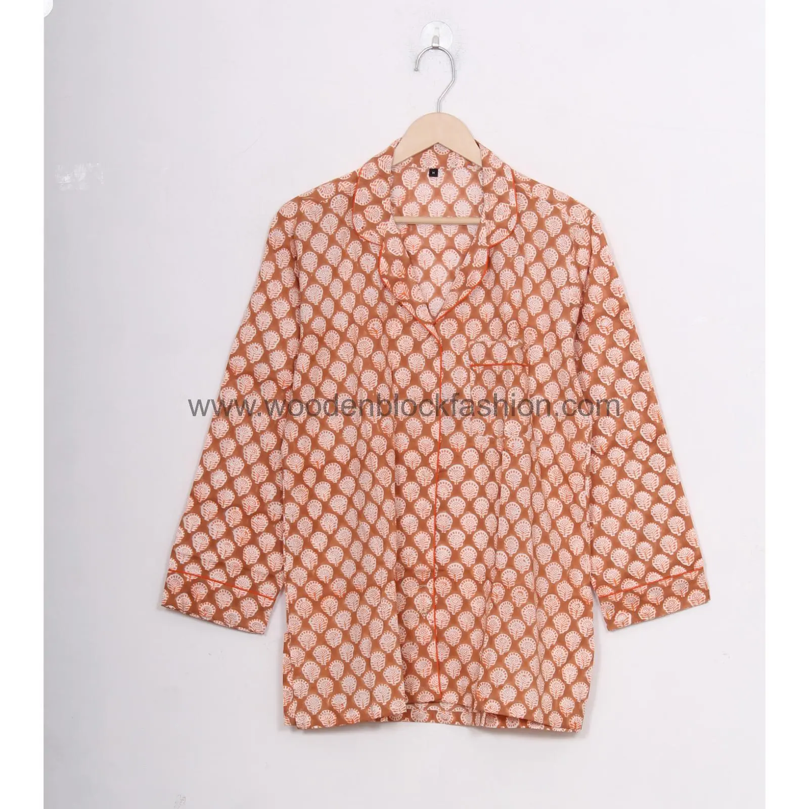 Indian Cotton Pajama Suit Women’s Relaxed Fit Hand Block Cotton Nightwear