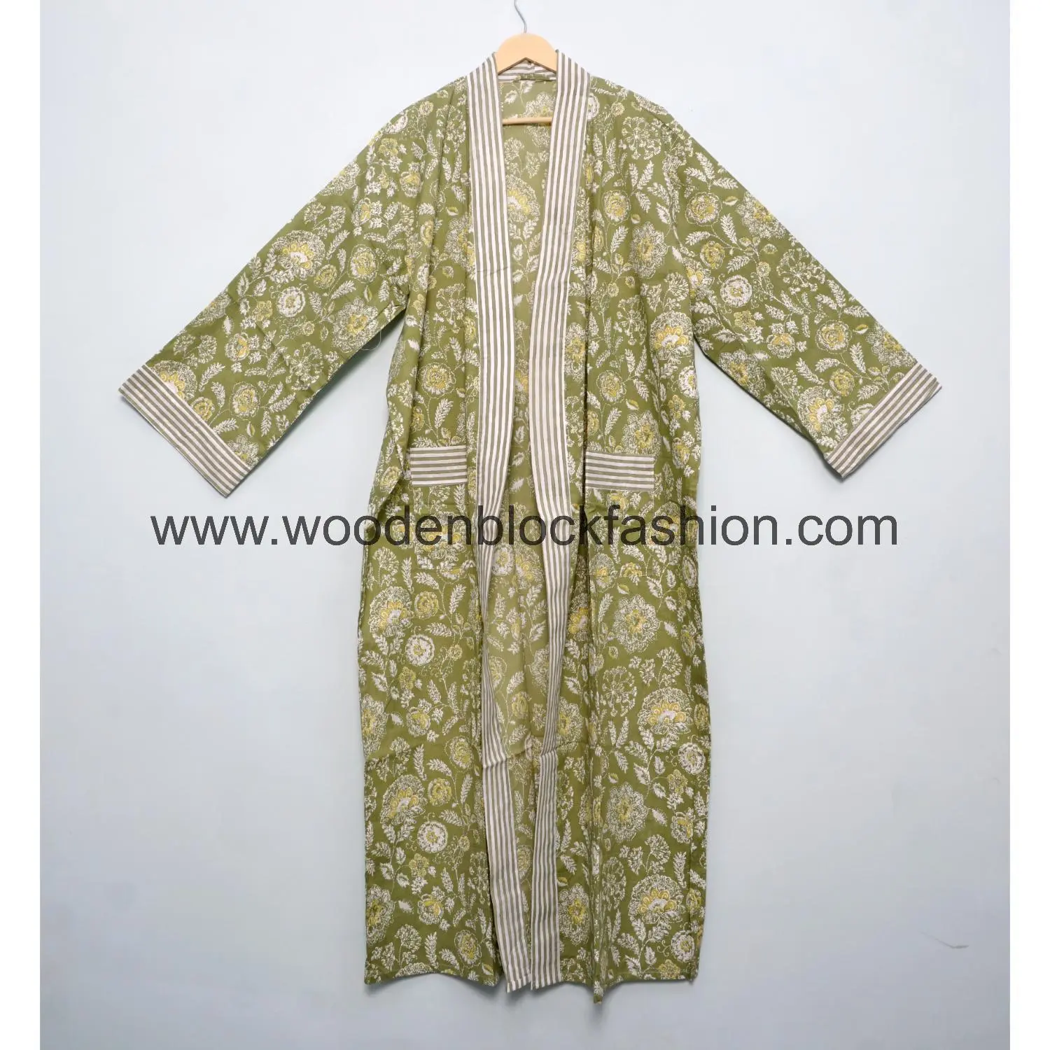 Indian Hand Block Printed Bathrobe