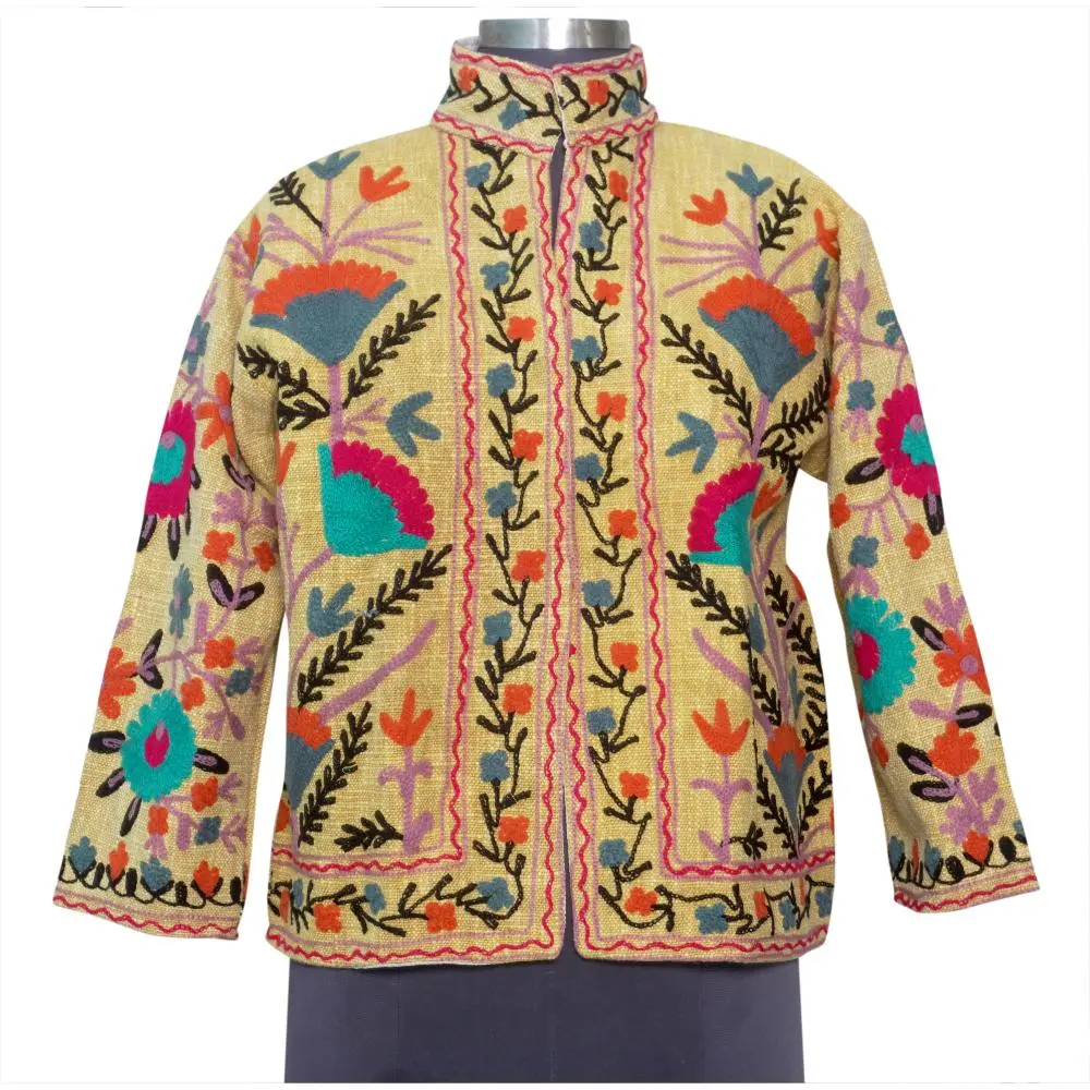 Suzani Embroidery Jacket , Cotton jacket ,