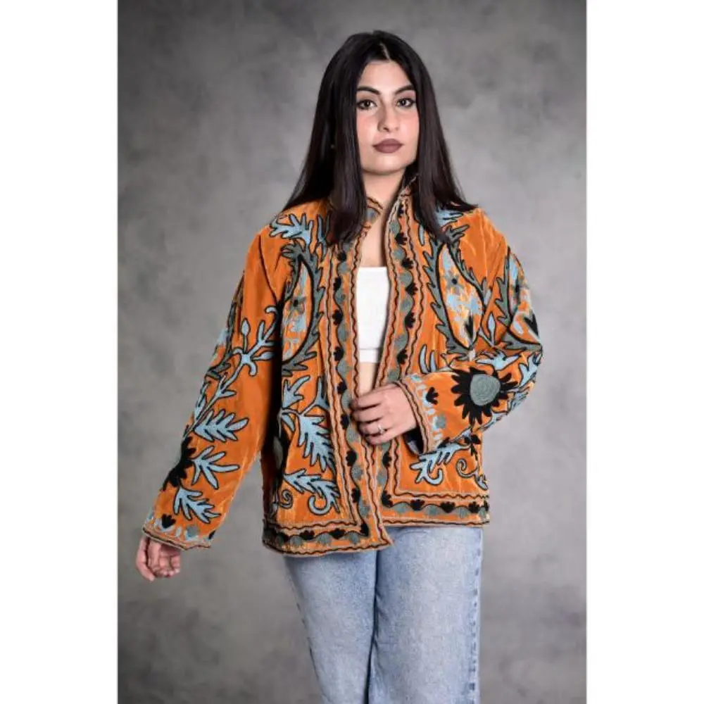 Velvet Suzani Hand Embroidery Jacket
