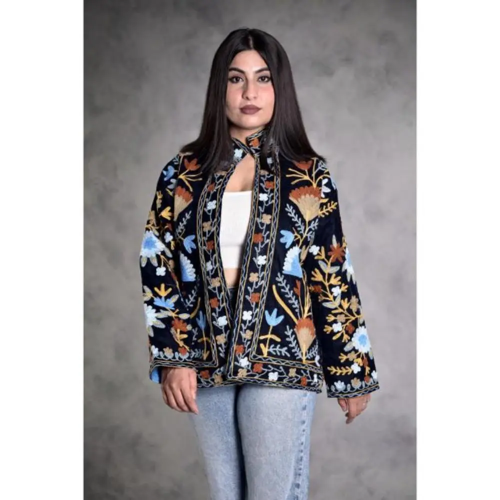 Velvet Suzani Hand Embroidery Jacket