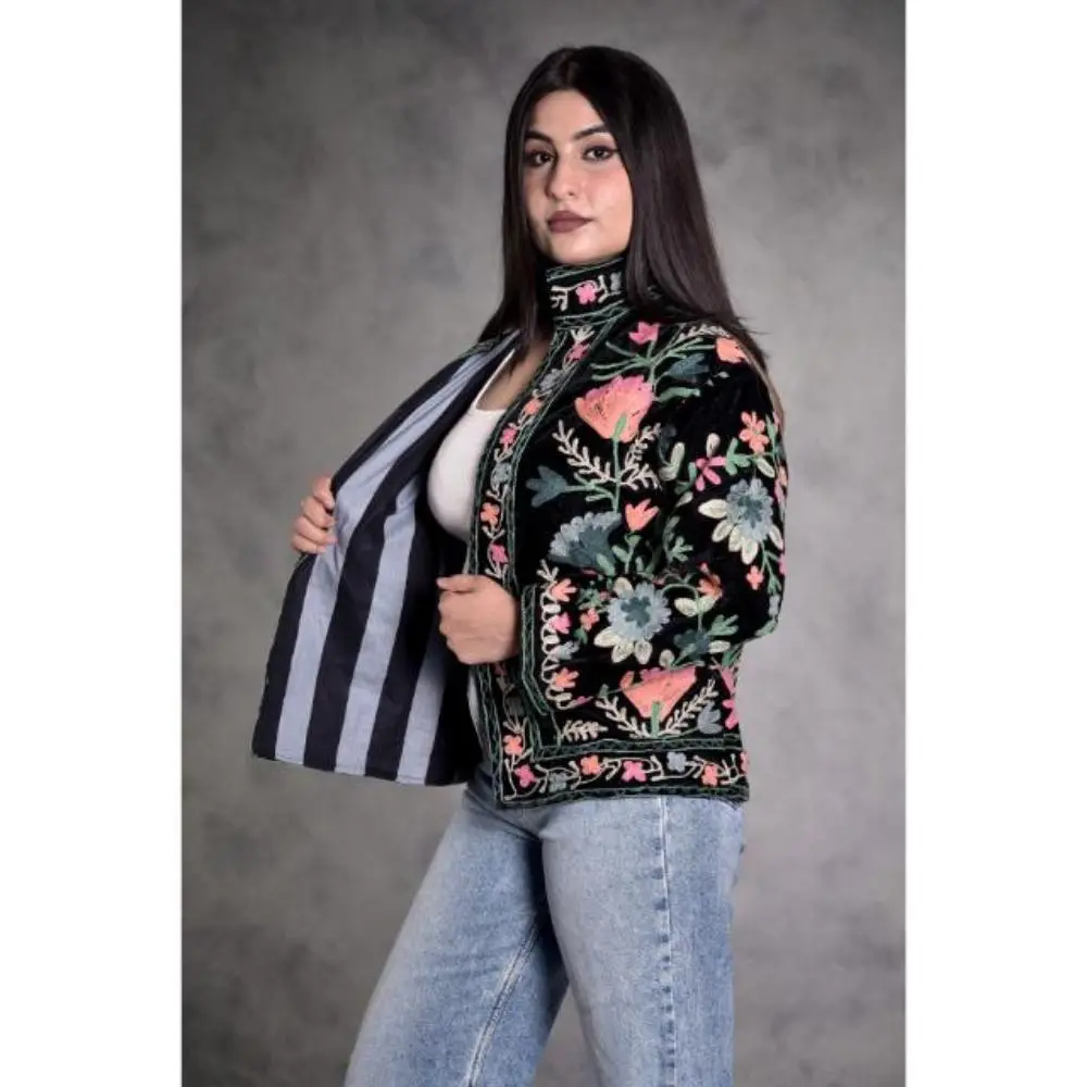 Velvet Suzani Hand Embroidery Jacket
