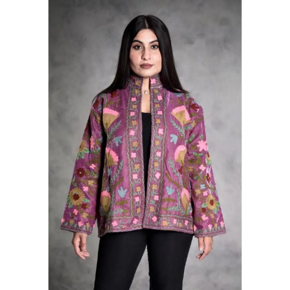 Velvet Suzani Hand Embroidery Jacket