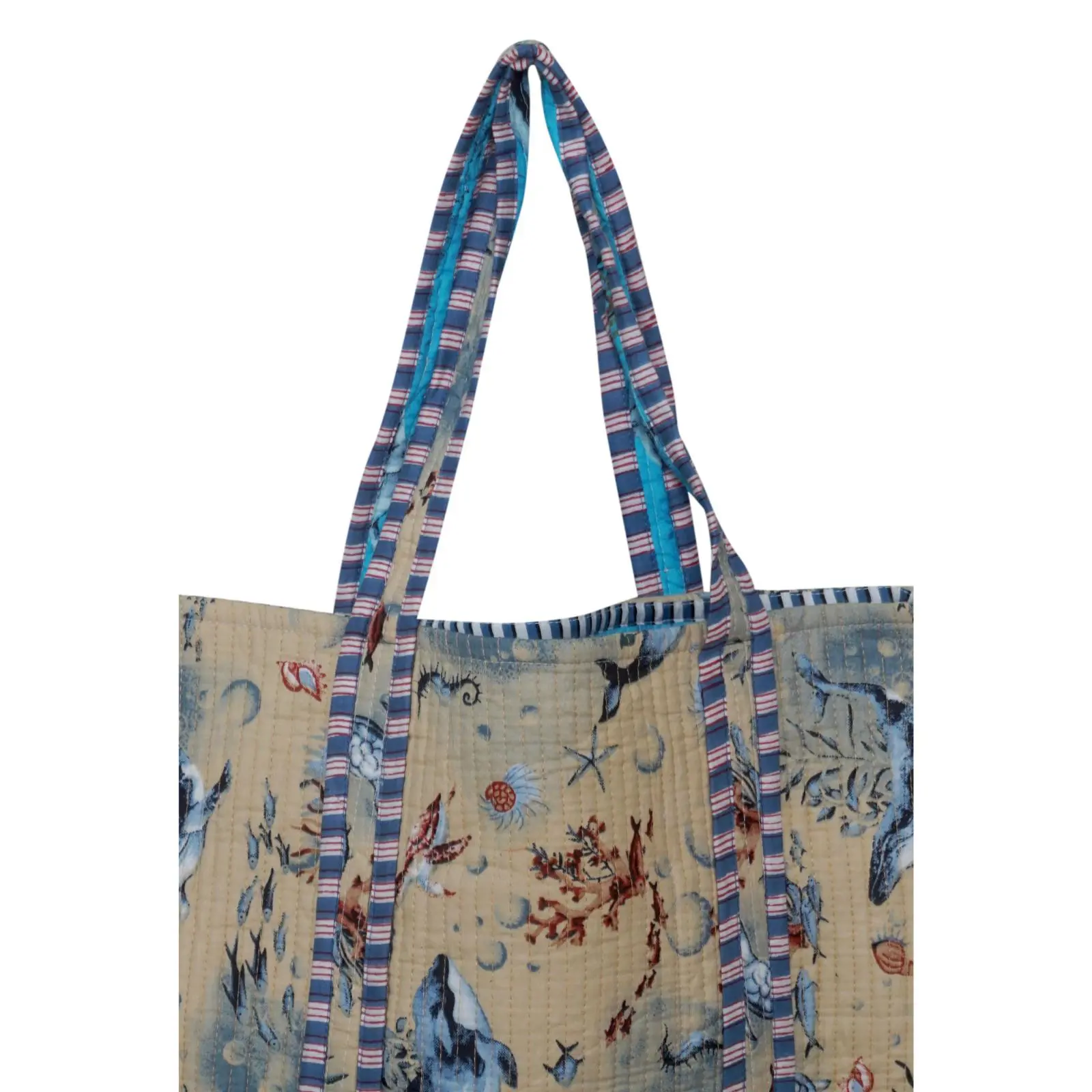 cotton quilt tote bag