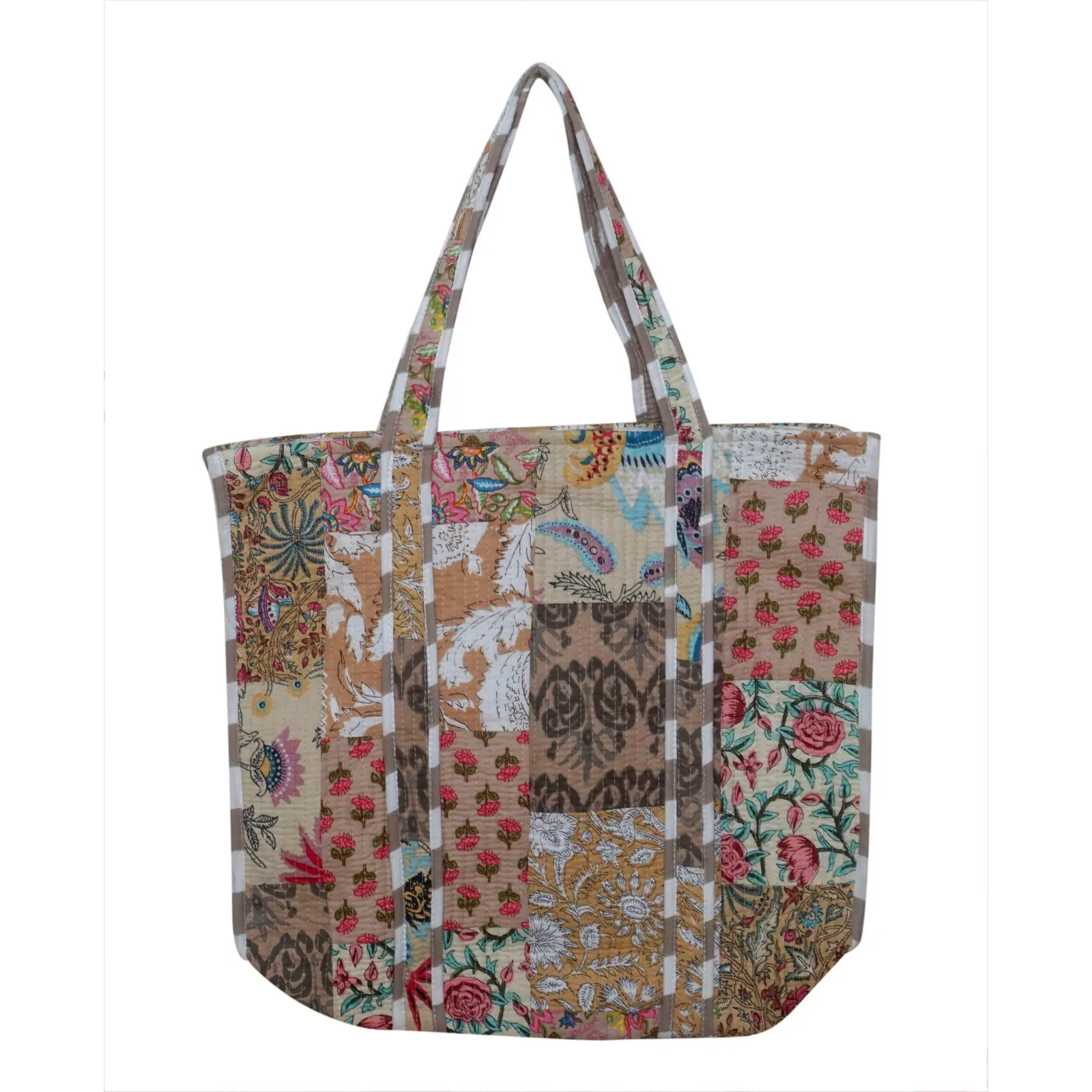 cotton quilt tote bag