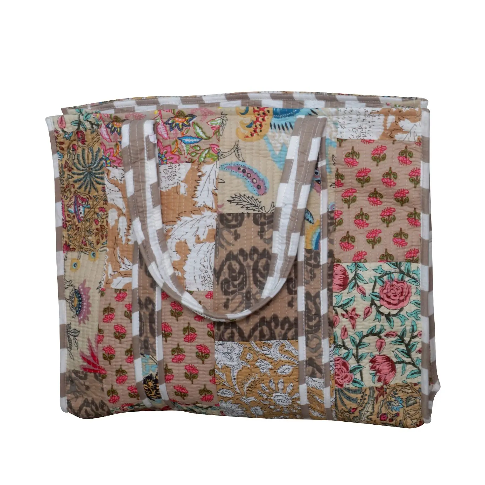 cotton quilt tote bag