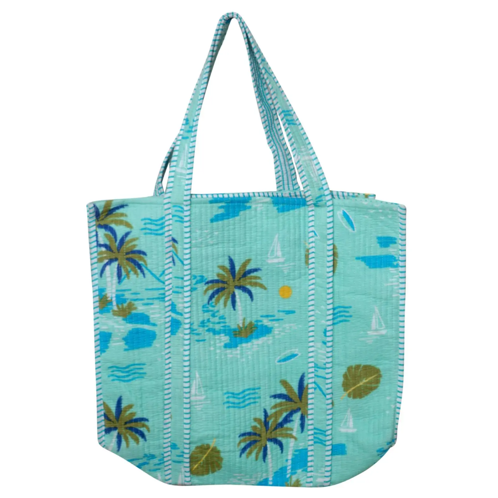 Indian Cotton Quilted Tote Bag