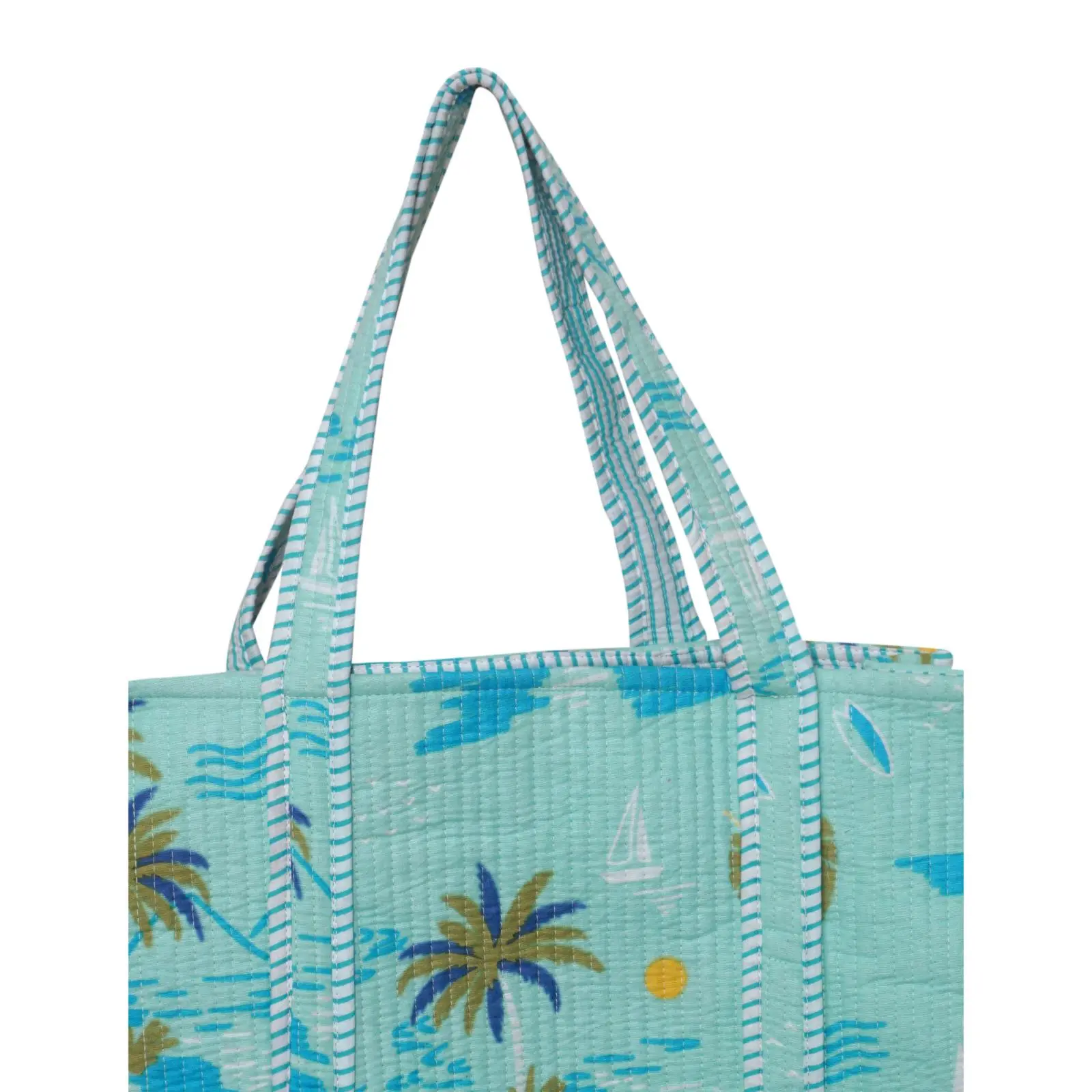Indian Cotton Quilted Tote Bag