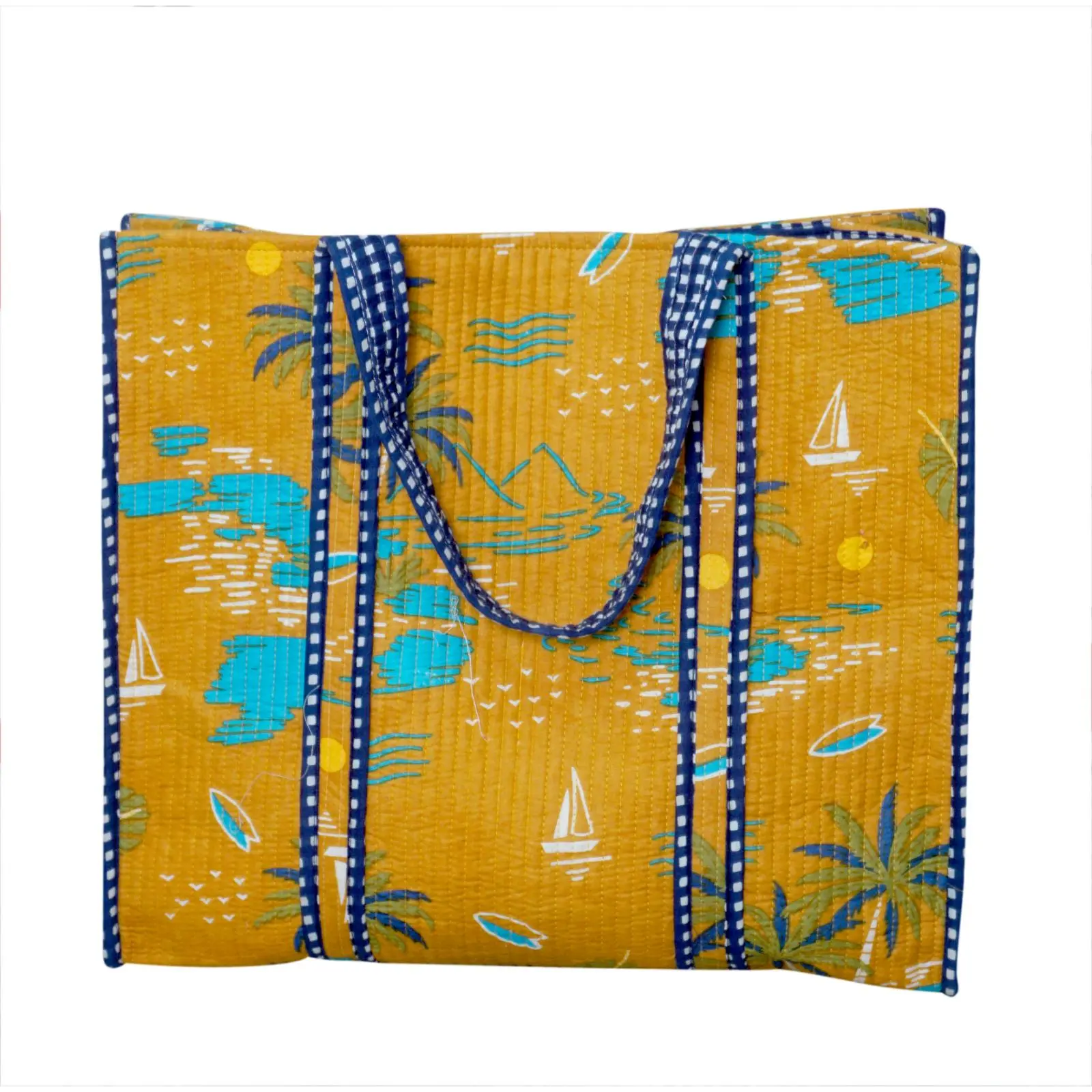 Indian Cotton Quilted Tote Bag