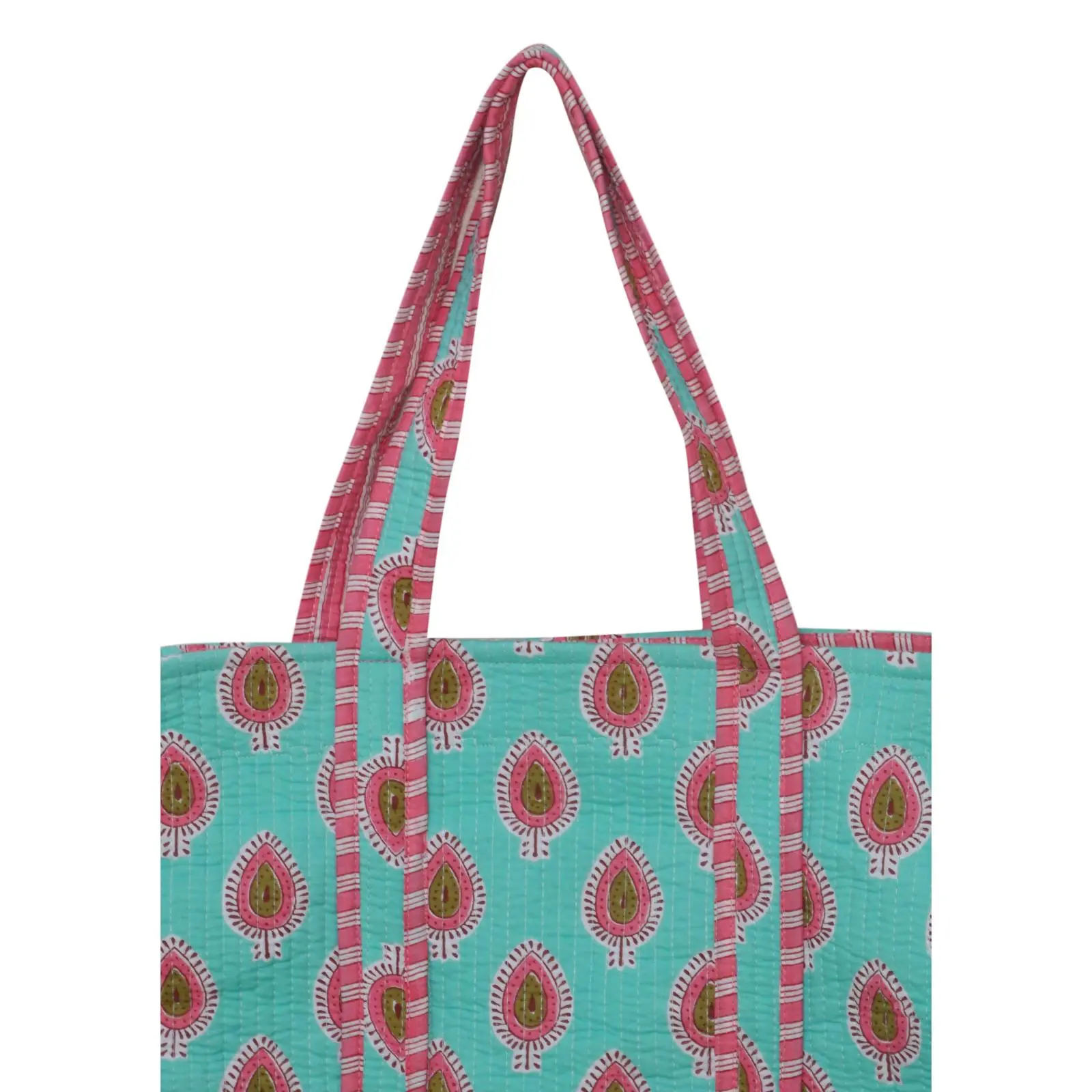 Indian Cotton Quilted Tote Bag