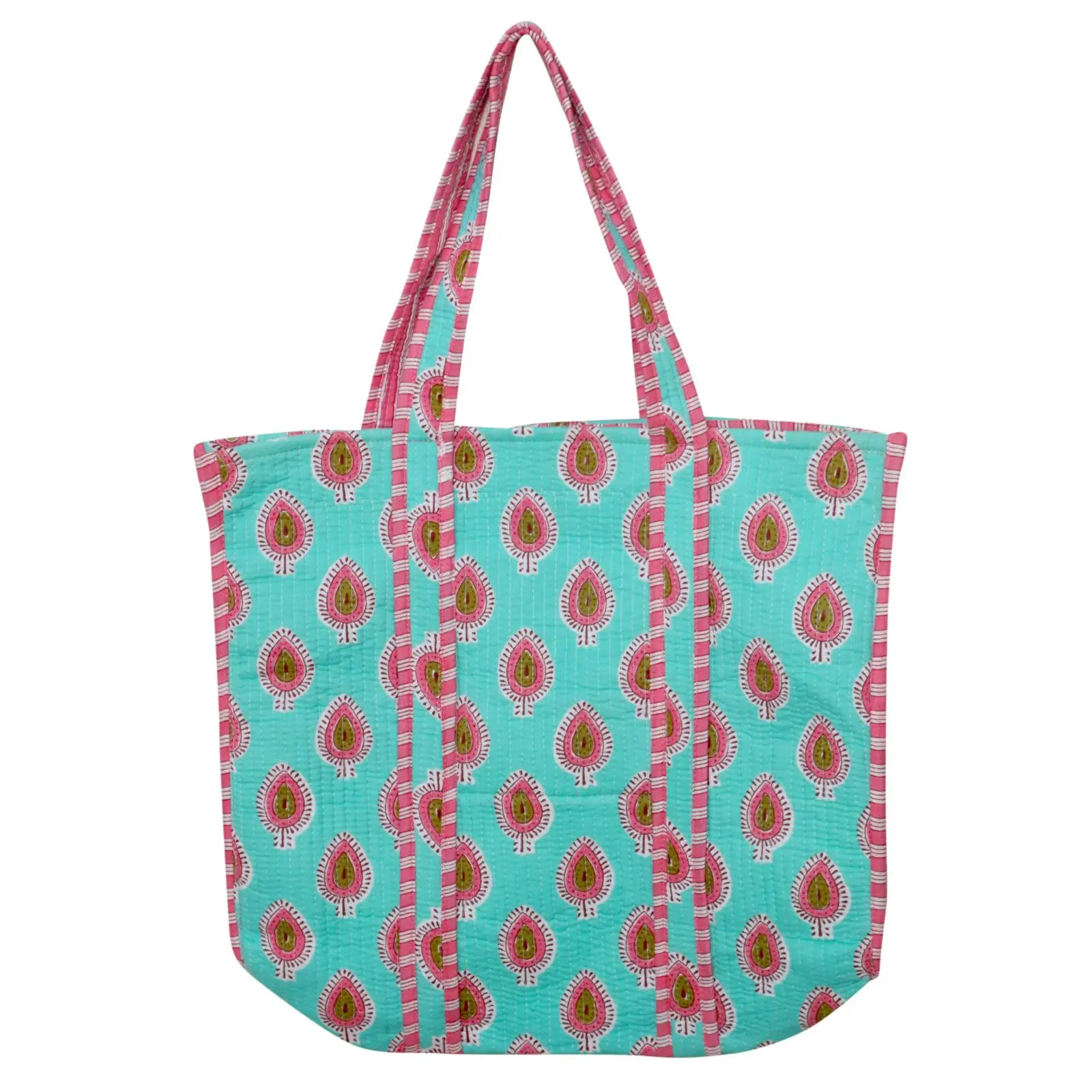 Indian Cotton Quilted Tote Bag