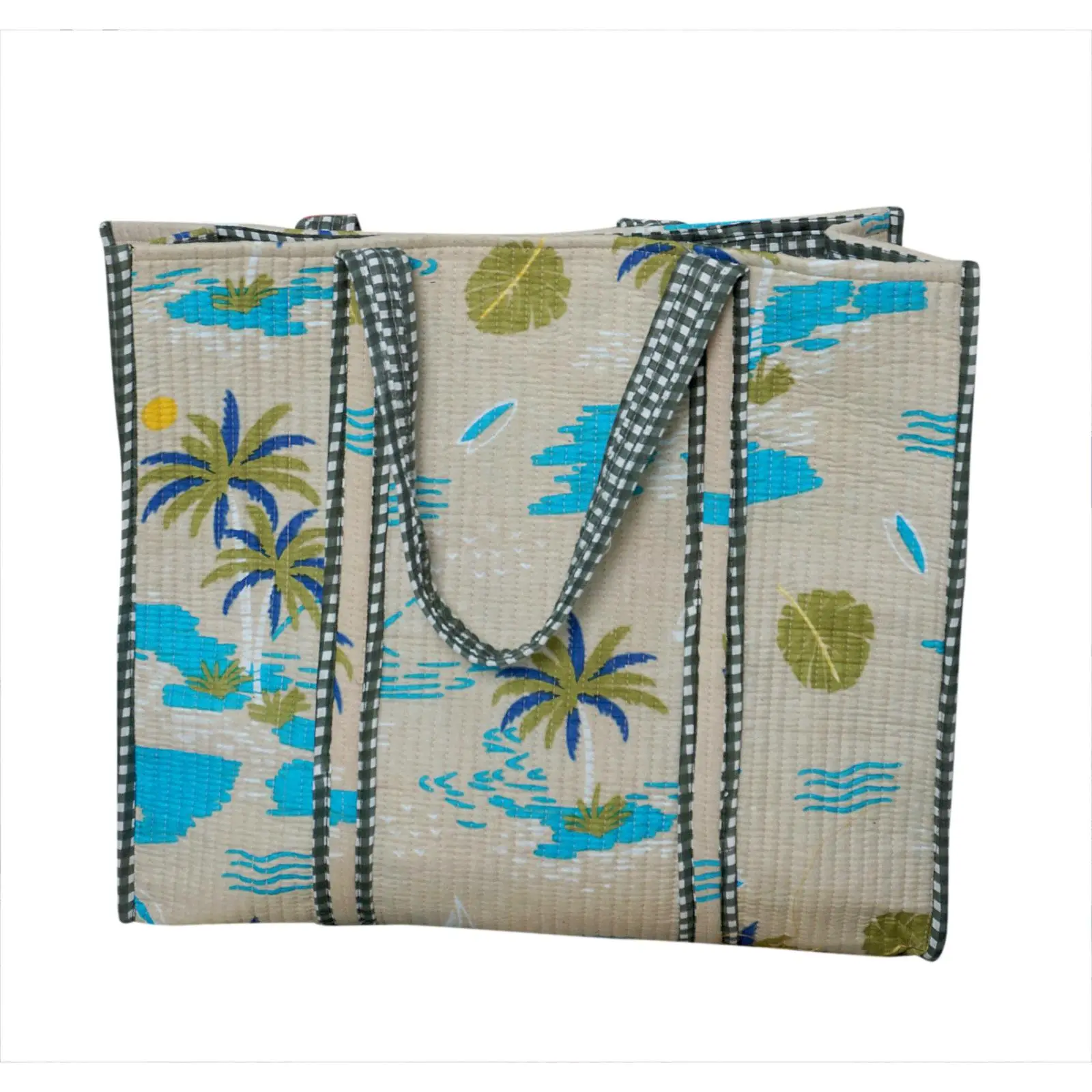 Indian Cotton Quilted Tote Bag