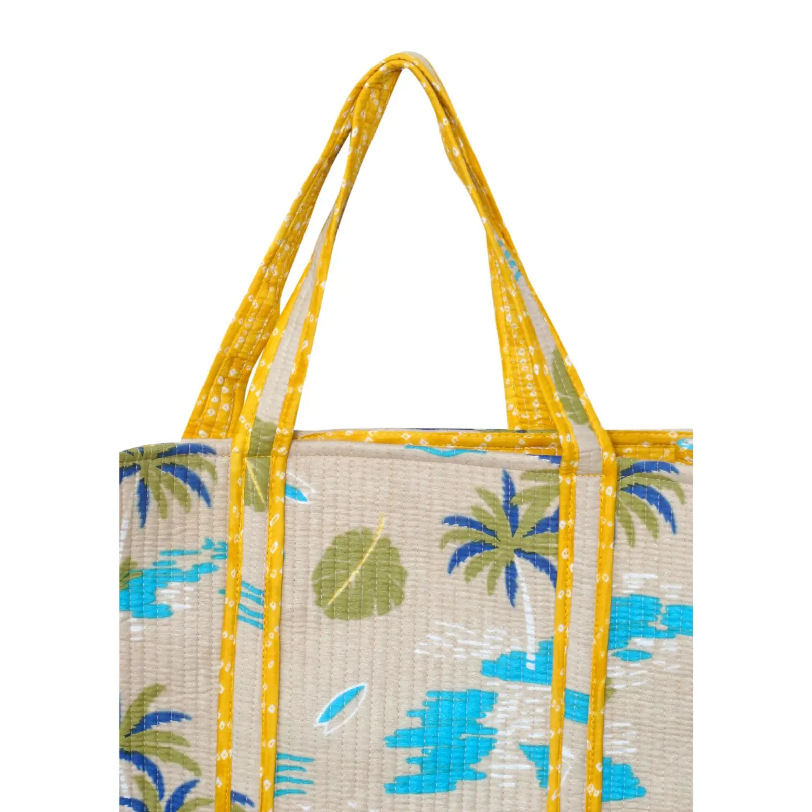 Indian Cotton Quilted Tote Bag