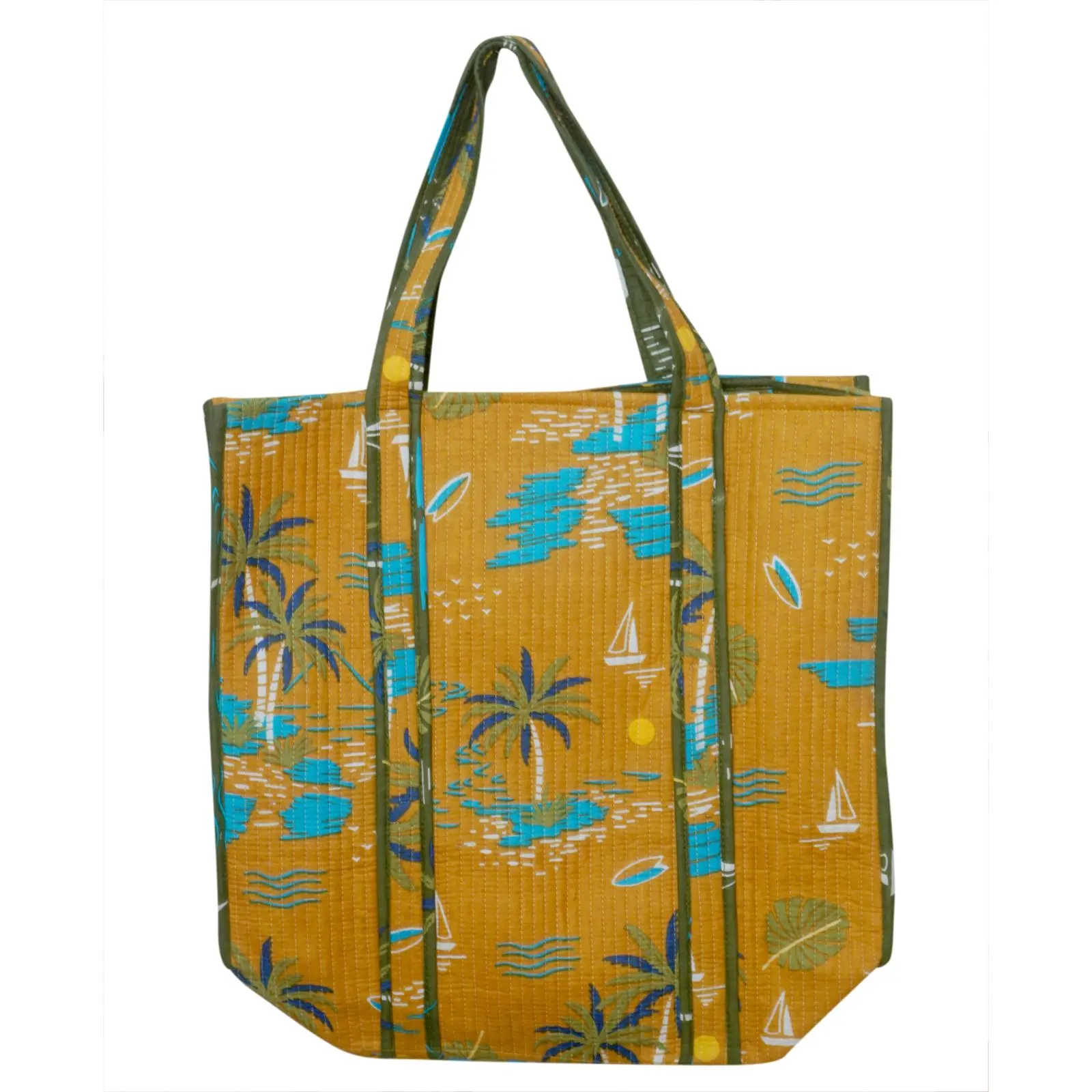 Indian Cotton Quilted Tote Bag